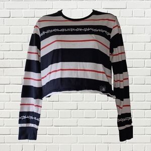 American Traditional Barbwire Cropped Long Sleeve Top by Lurking Class